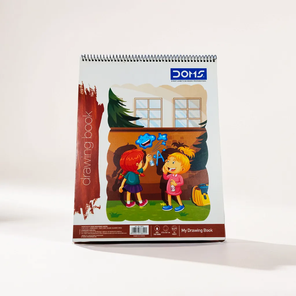 Doms Spiral Drawing Book | Plain Pages 36 Pages | 27.5 X 34.7 CM.