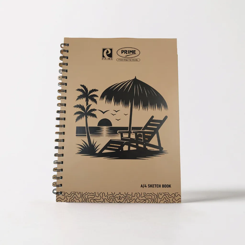 Prime Wiro Binding Notebook | Sketch book| Plain | 100 Pages | 21.0 x 29.7 cm (A4).