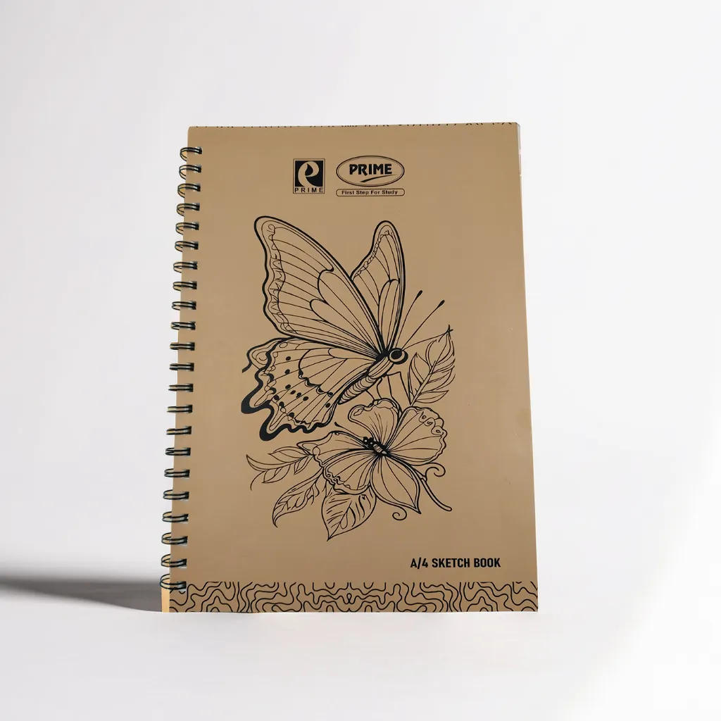 Prime Wiro Binding Notebook | Sketch book| Plain | 100 Pages | 21.0 x 29.7 cm (A4).