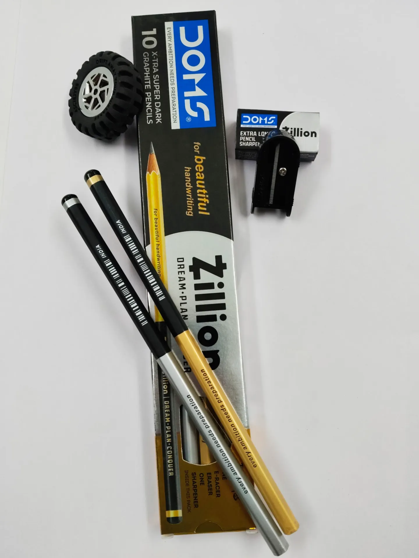 Zillion Premium Pencil Box | Pack Contains 10 Pencil, 1 Tire Eraser and 1 Sharpener