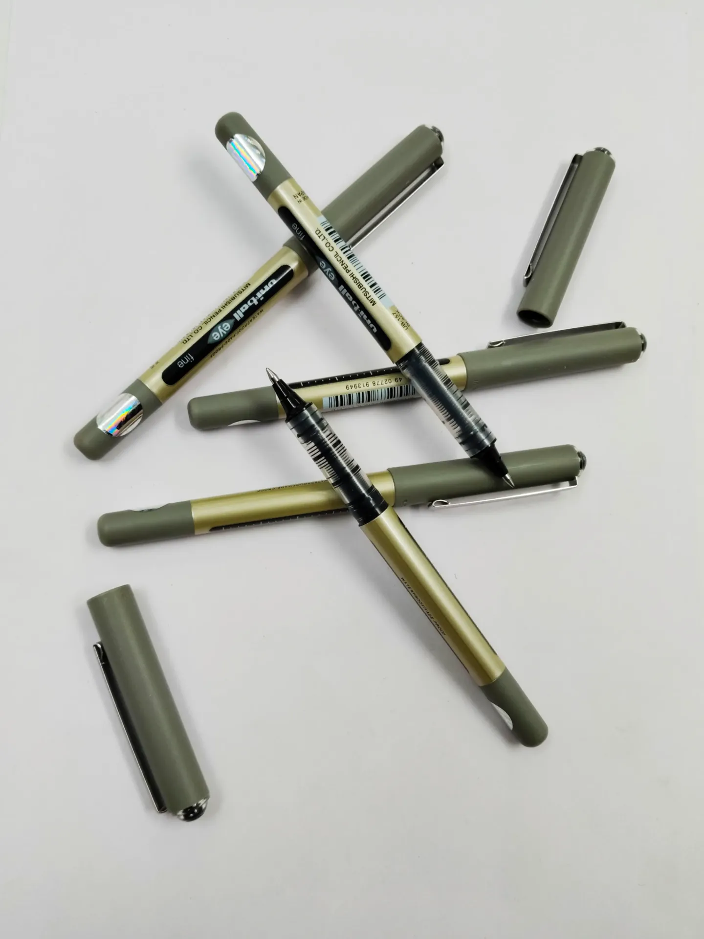 uni-ball Eye UB157 0.7mm Roller Ball Pen | Black, Pack of 5