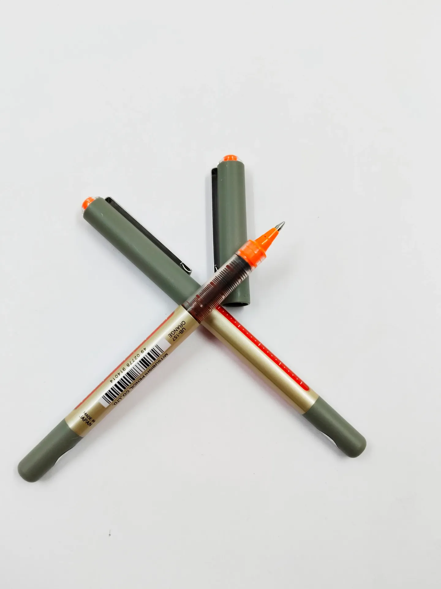 uni-ball Eye UB157 0.7mm Roller Ball Pen | Orange, Pack of 2