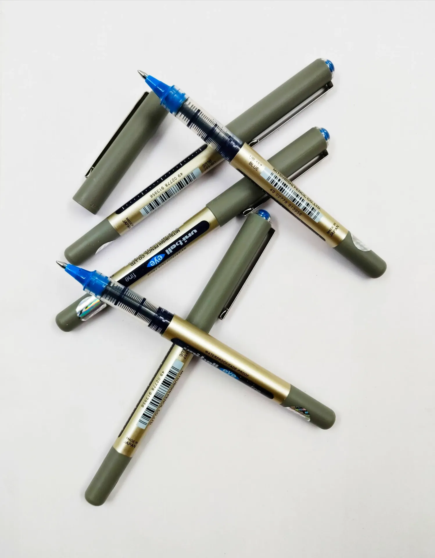 uni-ball Eye UB157 0.7mm Roller Ball Pen | Blue, Pack of 5