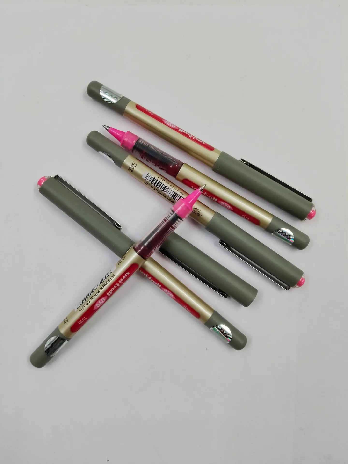 uni-ball Eye UB157 0.7mm Roller Ball Pen | Pink, Pack of 5