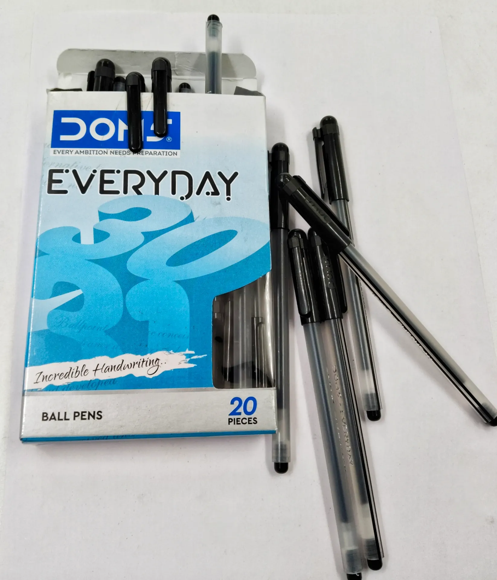 Doms everyday Use & Through Pen | Black Color | Pack contains 20 Pen