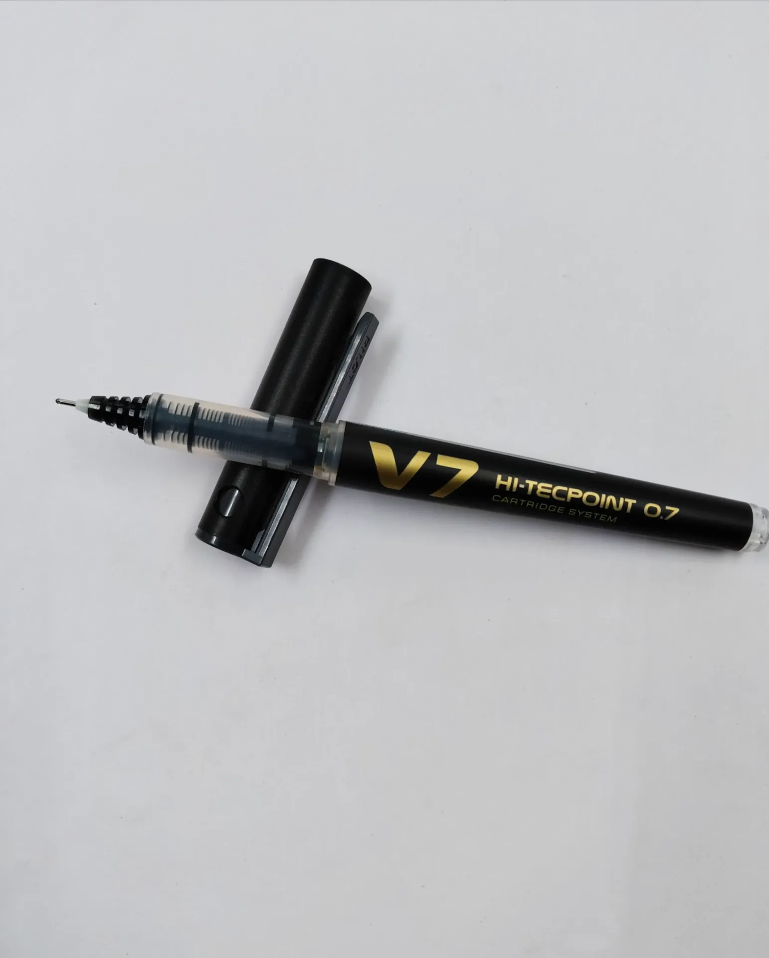 Pilot V7 Hi-tecpoint Roller ball pen with Cartridge System Black Color