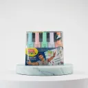 FLAIR Pastel 5 Shades Hi-lighter Pouch Pack | Flexible Line Width | Quick Drying & Smudge Proof Pastel Ink |