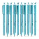 Hauser XO RT Retractable Ball Pen | Sleek Body & Minimalistic Design | Matt Finish | Low Viscosity Ink With Ultra Durable Tip | Blue Ink, Set Of 10