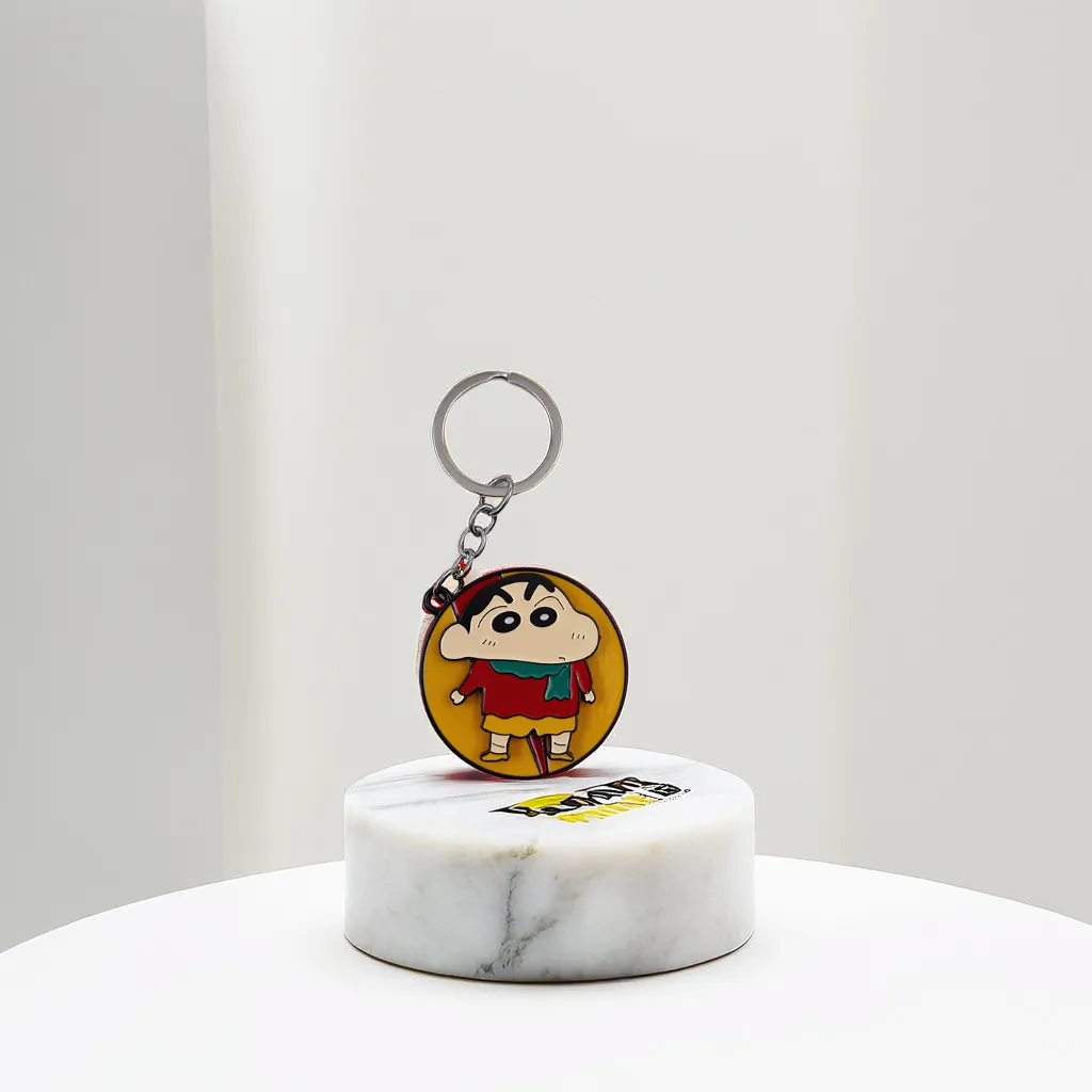 Shinchan Spinning Metal Keychain