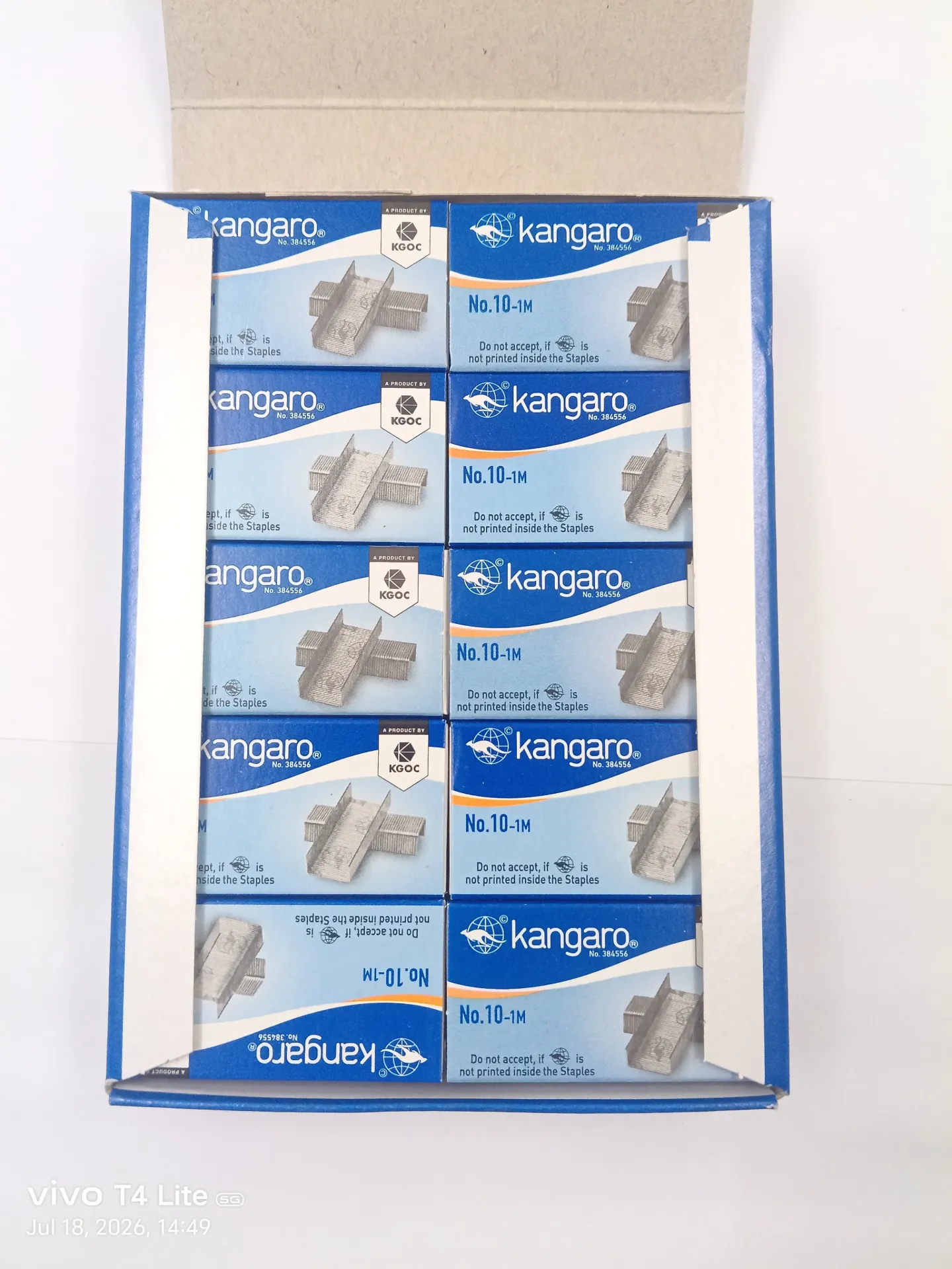 N0.10 small Stapler's pin Box | Box contains 20 pack of pins