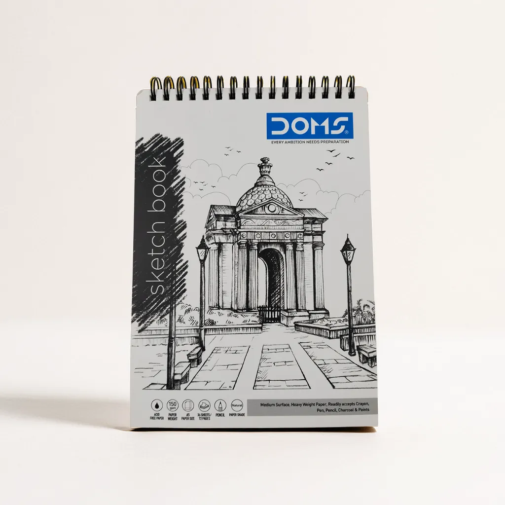 Doms Inspiro Sketch Book | 150 gsm | 14.8 x 21 cm| 56 pages( MOQ - 6 pack )