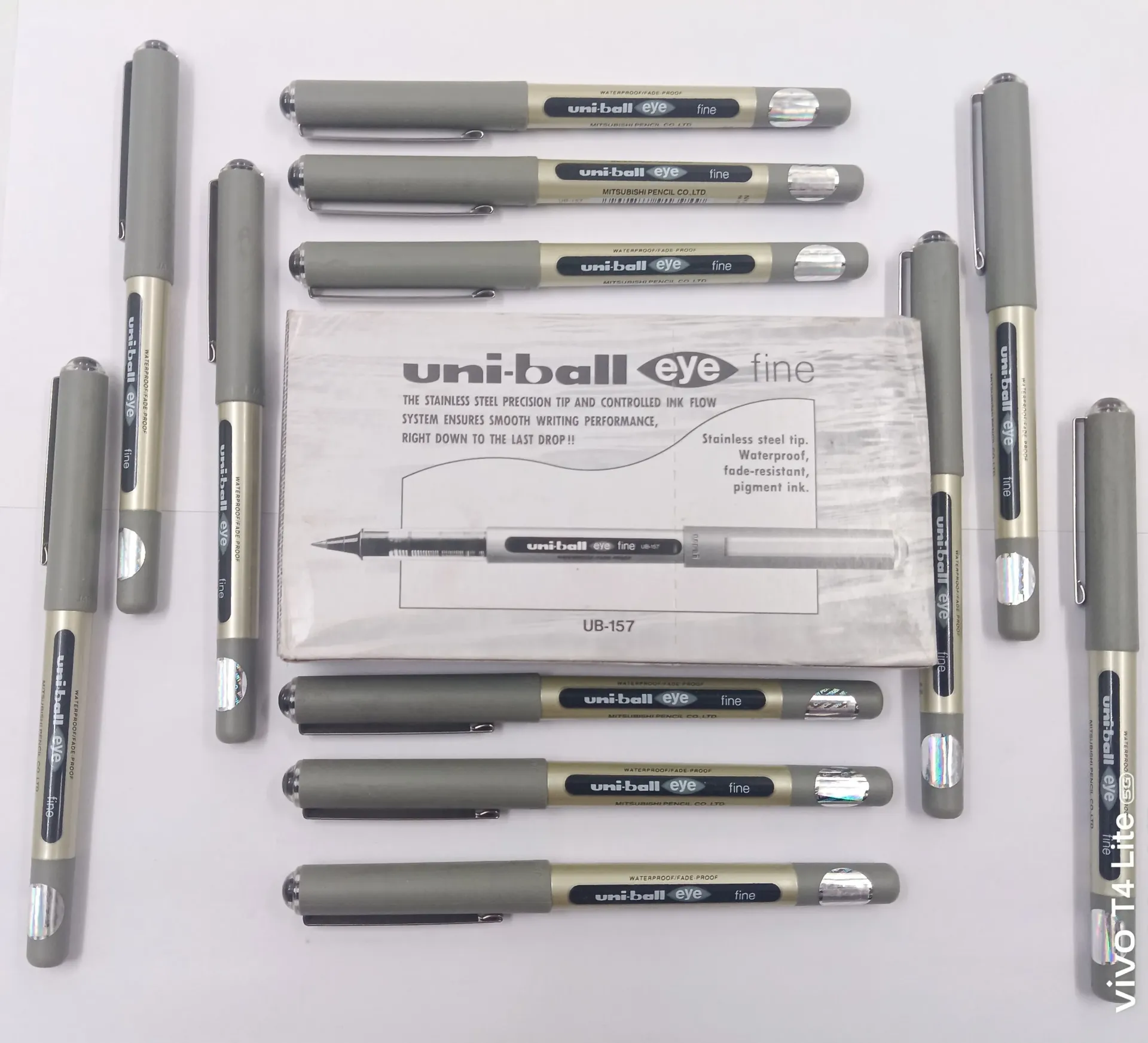 uni-ball Eye UB157 0.7mm Roller Ball Pen | Black pen box | Box contains 12 pen