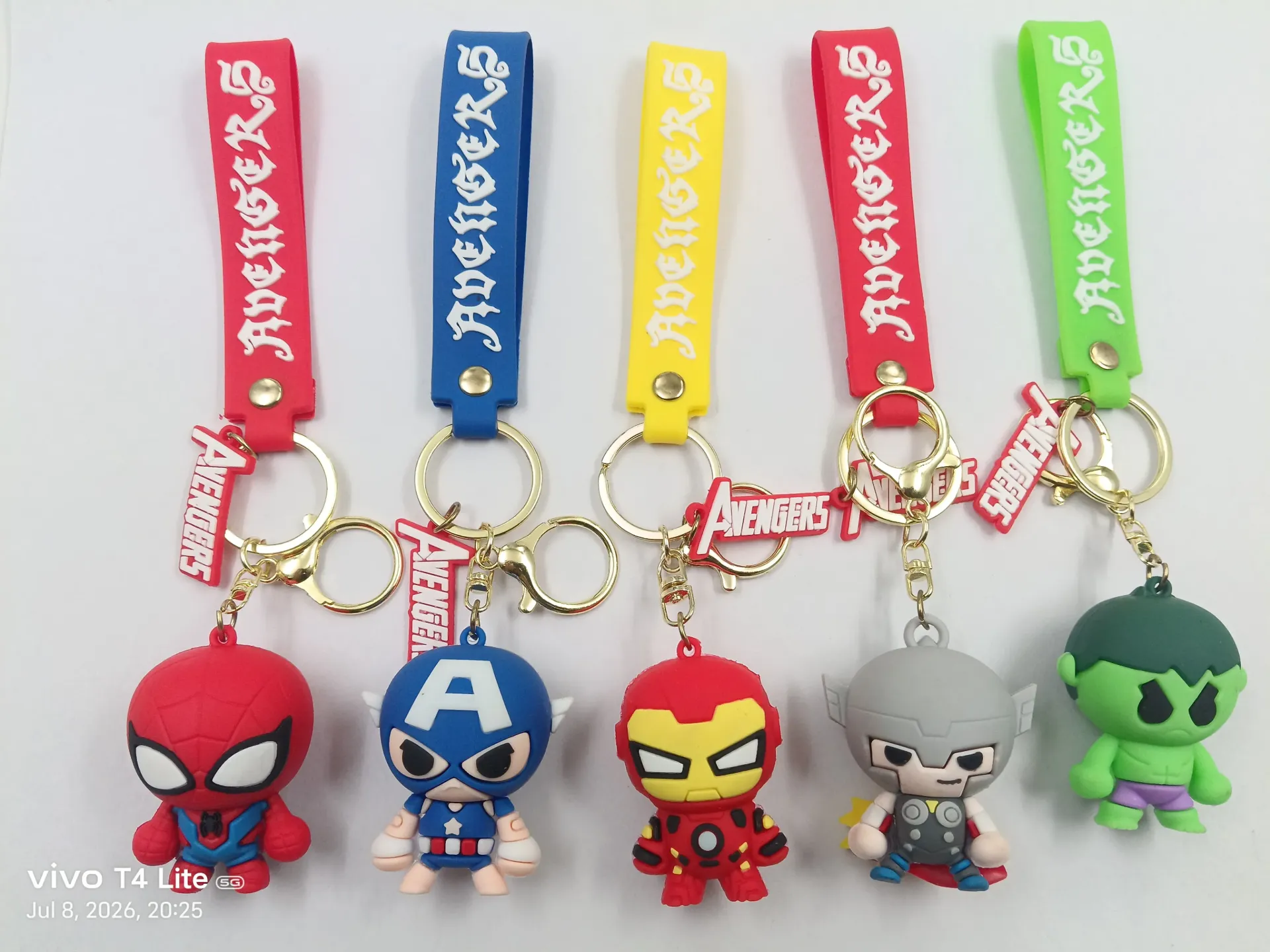 3D Silicon Avengers Keychain | Packet Contains 50 pieces of Different types and color of Avengers Keychain ( With Packaging ) MOQ - 1 Box ( 50 Pieces )