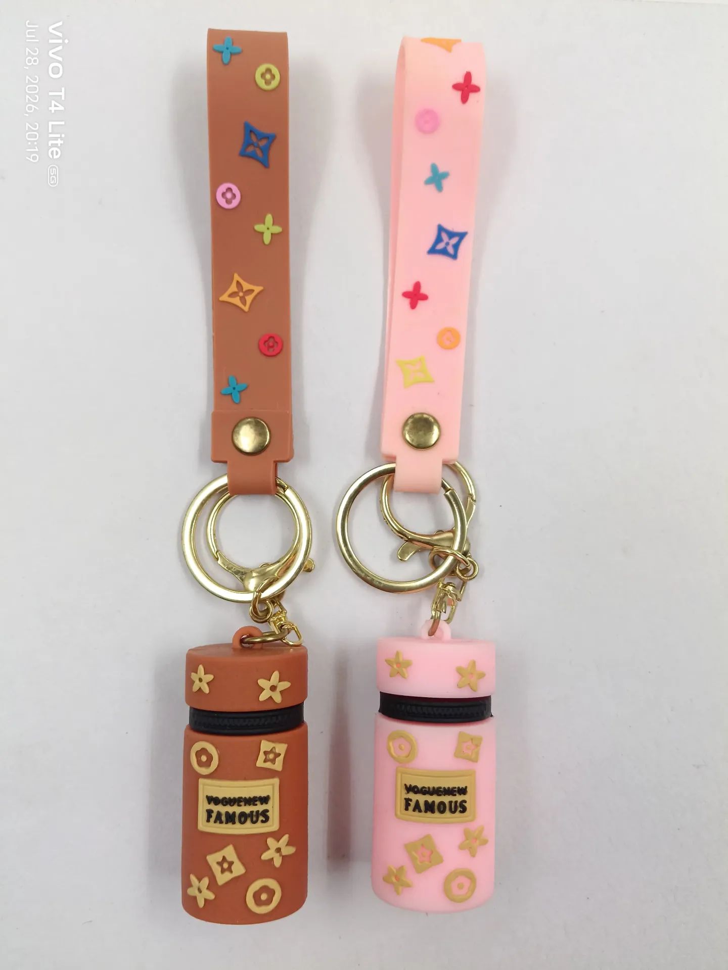 3D Silicon Bottle Keychain | Packet Contains 50 pieces of Different types and color of Bottle Keychain ( With Packaging ) MOQ - 1 Box ( 50 Pieces )