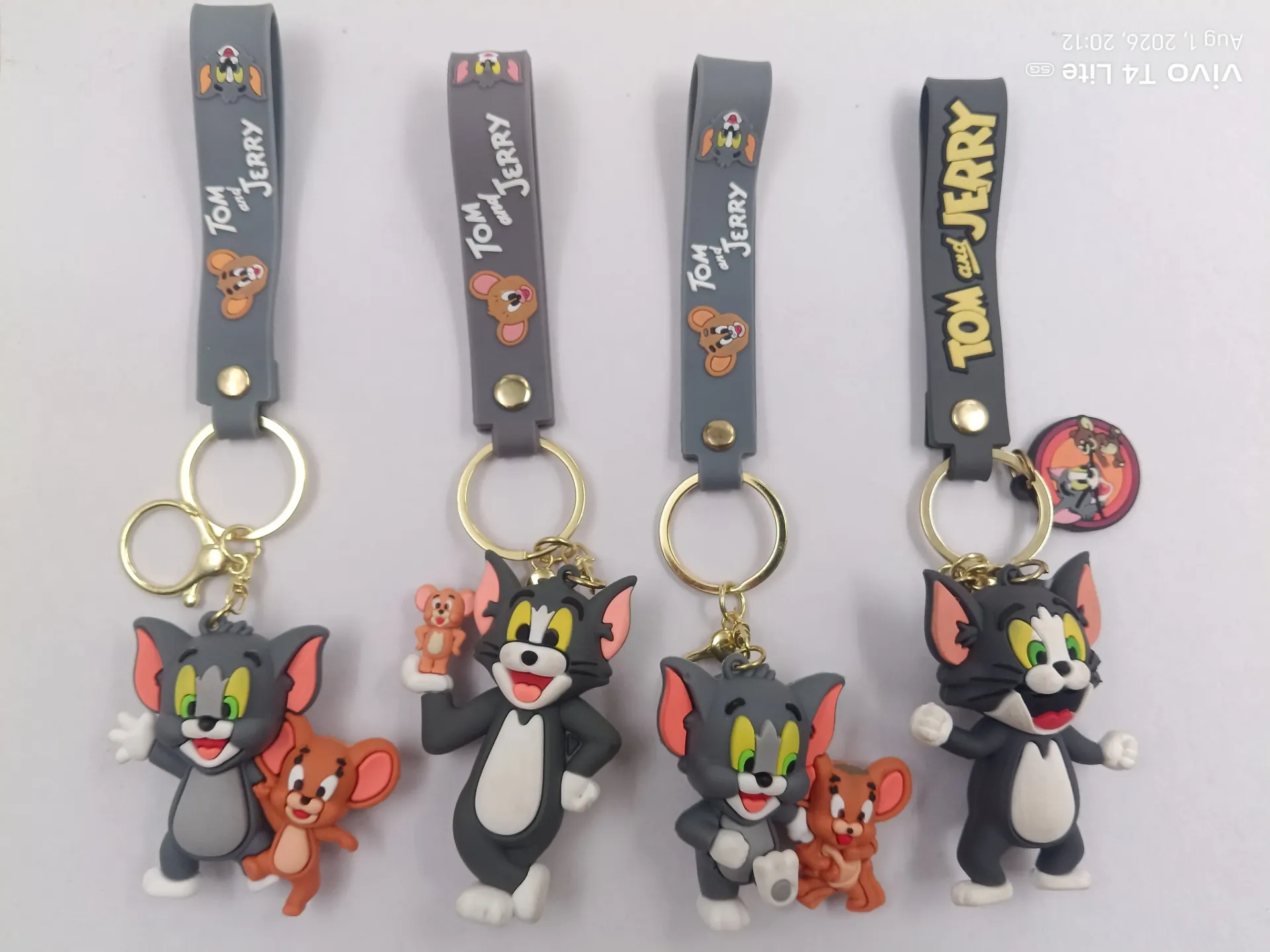 3D Silicon Tom & Jerry Keychain | Packet Contains 50 pieces of Different types and color of Keychain ( With Packaging ) MOQ - 1 Box ( 50 Pieces )