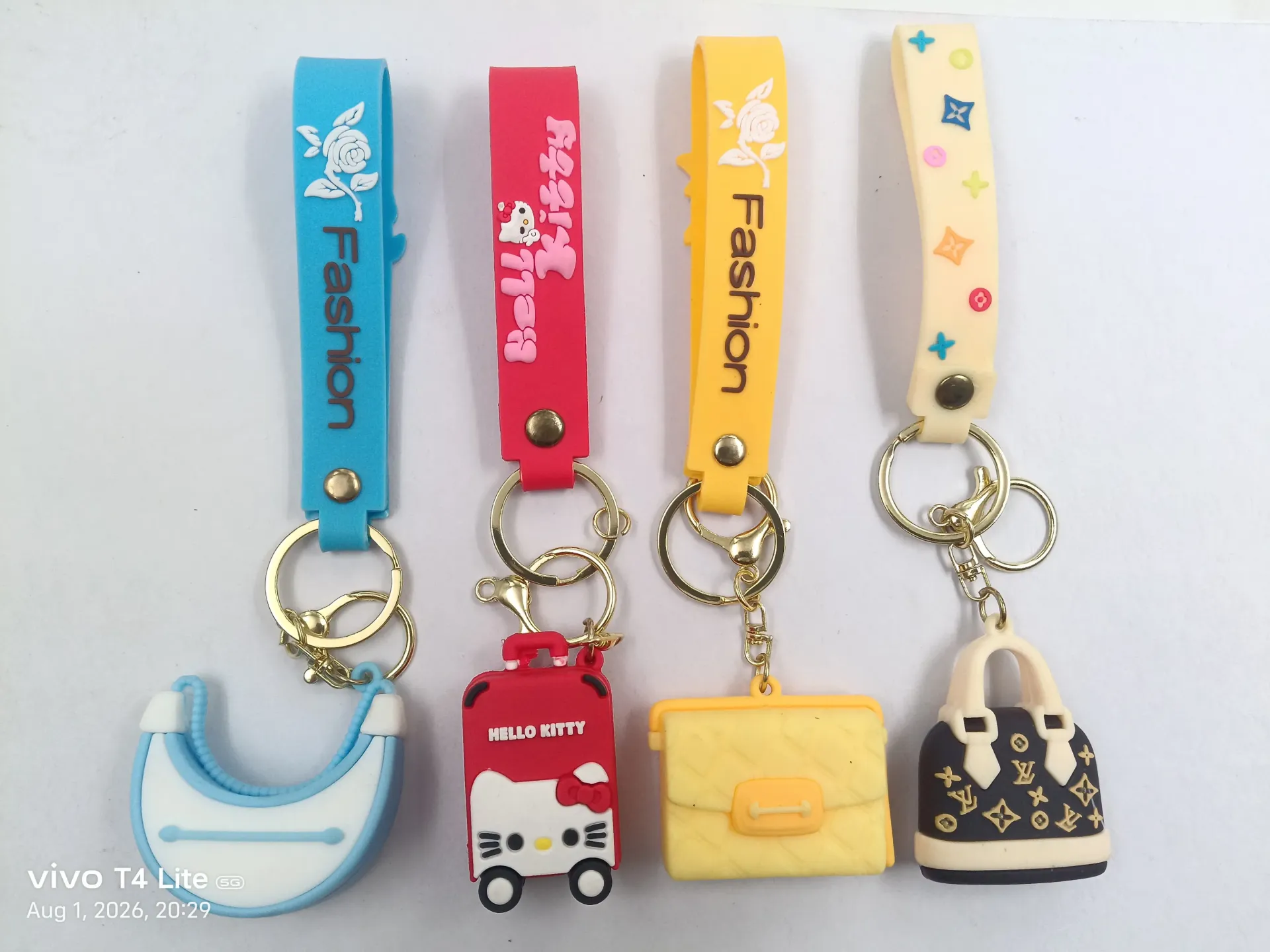 3D Silicon bag Keychain | Packet Contains 50 pieces of Different types and color of Keychain ( With Packaging ) MOQ - 1 Box ( 50 Pieces )