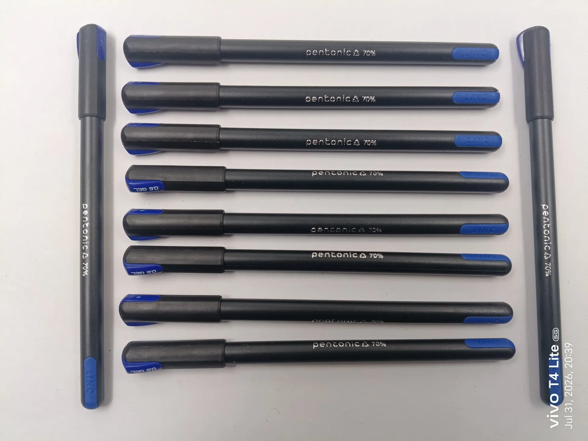 Pentonic Gel pen Pack | Pack Contains 10 Blue gel pens set MOQ - 50 pens ( 5 Set )