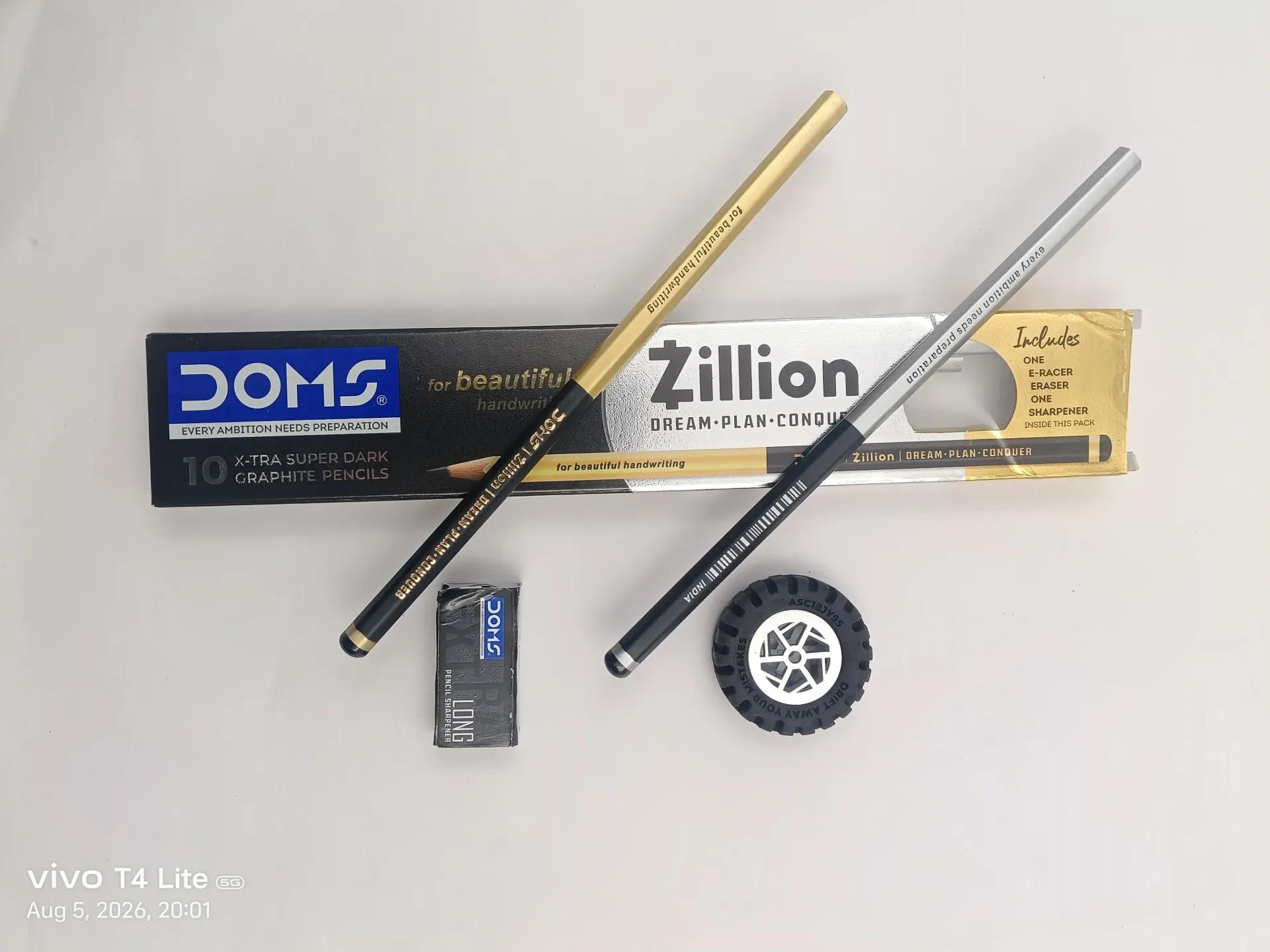 Zillion Premium Pencil Box | Pack Contains 10 Pencil, 1 Tire Eraser and 1 Sharpener | Pack Contains 10 Pencil Box