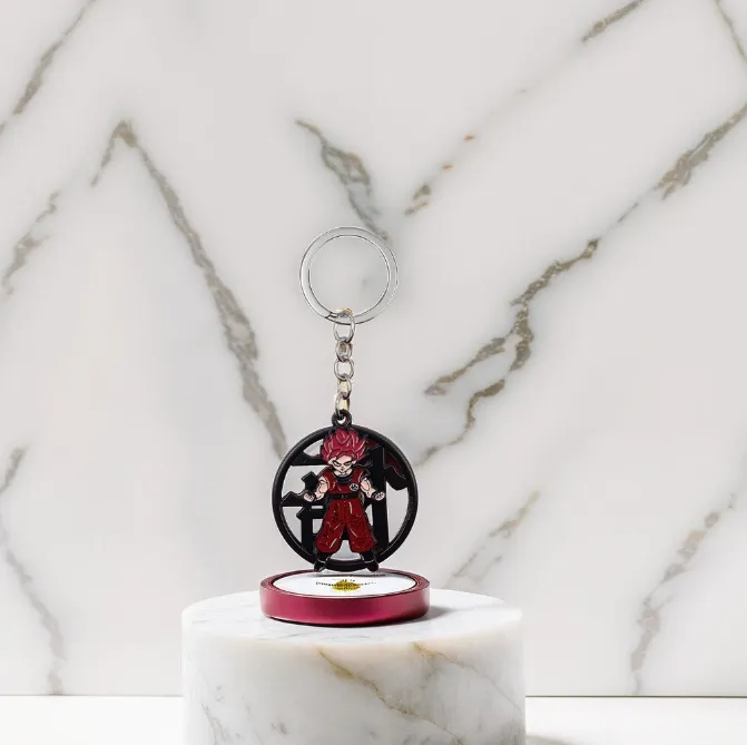 Goku Metal Spinning Keychain