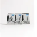 Doms Wiro Binding Notebook | Sketch Pad | Plain | 150GSM | 72 Pages | 14.8 x 21 cm (A5) | Pack of 3