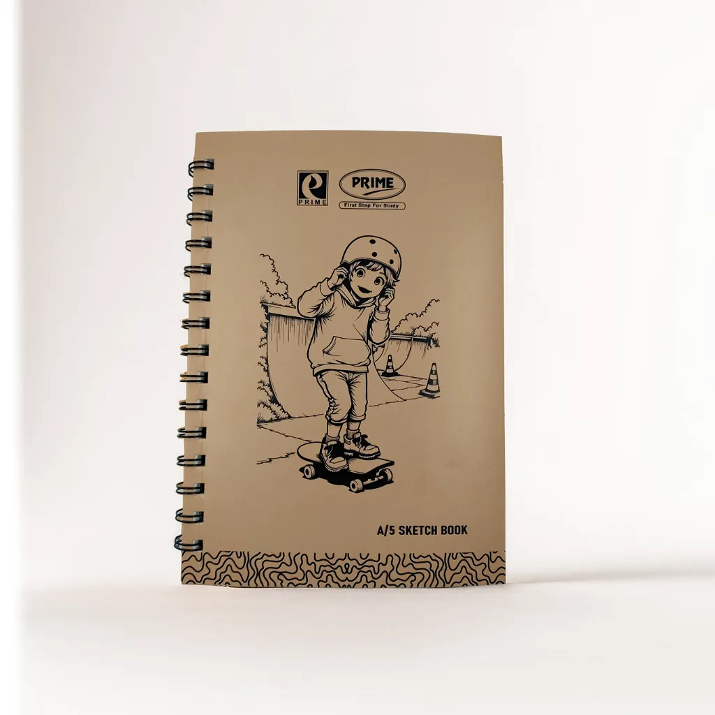Prime Wiro Binding Notebook | Sketch book| Plain | 100 Pages | 14.8 x 21 cm (A5).