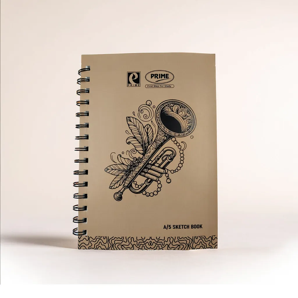 Prime Wiro Binding Notebook | Sketch book| Plain | 100 Pages | 14.8 x 21 cm (A5).
