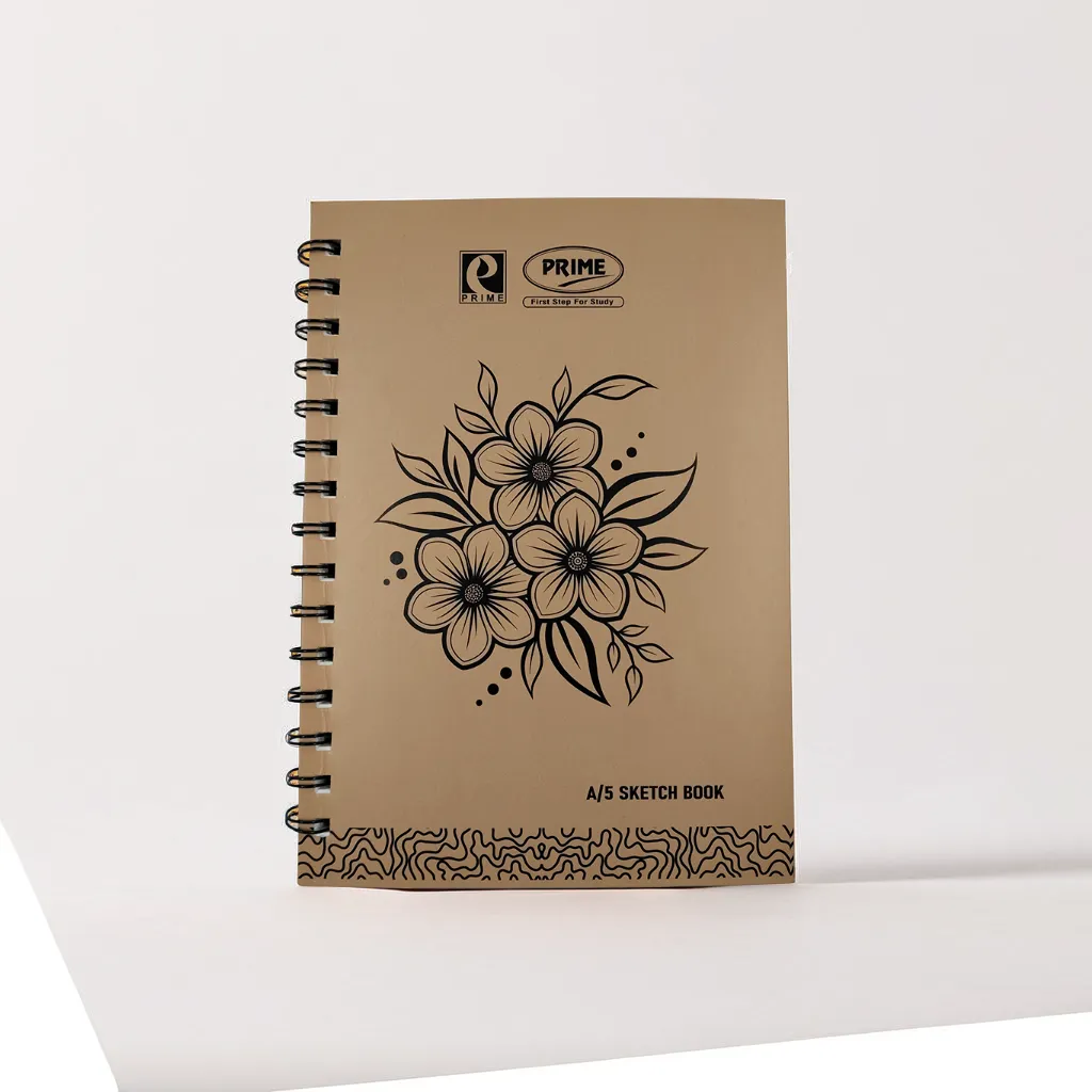 Prime Wiro Binding Notebook | Sketch book| Plain | 100 Pages | 14.8 x 21 cm (A5).