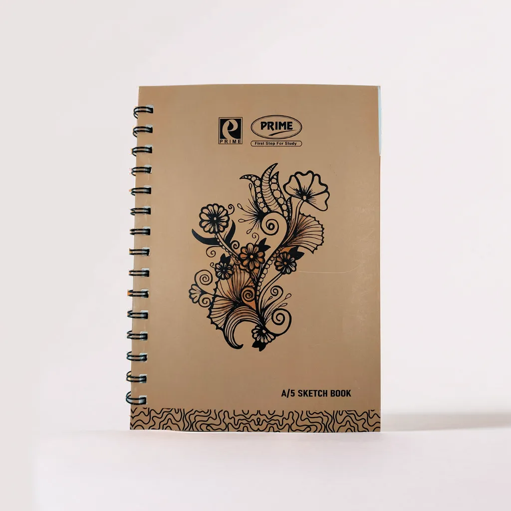 Prime Wiro Binding Notebook | Sketch book| Plain | 100 Pages | 14.8 x 21 cm (A5).