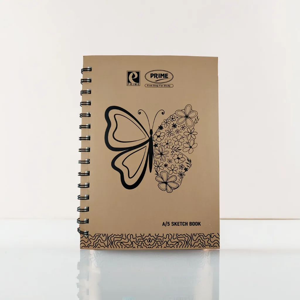 Prime Wiro Binding Notebook | Sketch book| Plain | 100 Pages | 14.8 x 21 cm (A5).