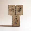 Prime Wiro Binding Notebook | Sketch book| Plain | 100 Pages | 14.8 x 21 cm (A5). Pack of 3