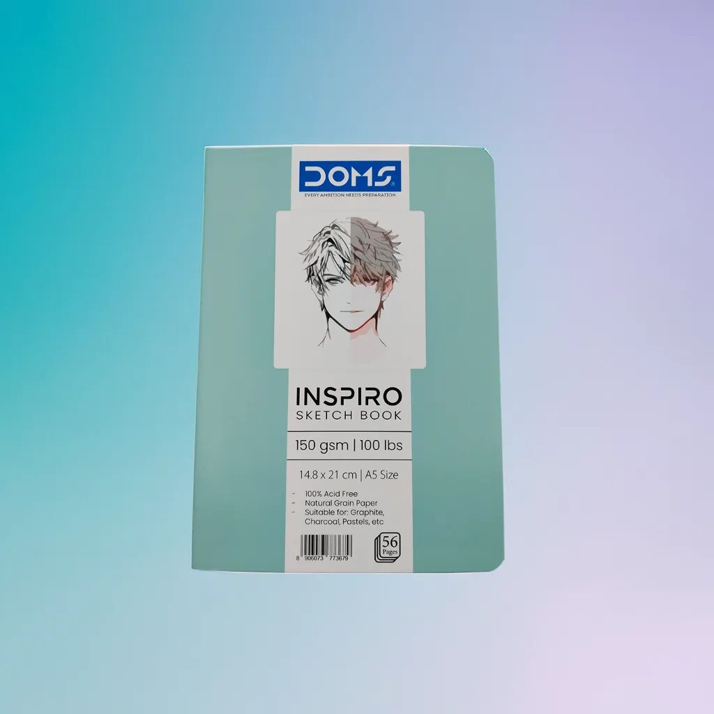Doms Inspiro Sketch Book | 150 gsm | 14.8 x 21 cm| 56 pages.