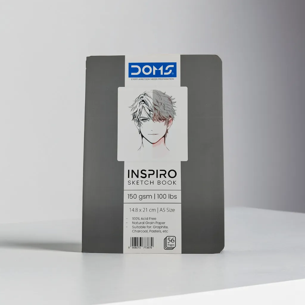 Doms Inspiro Sketch Book | 150 gsm | 14.8 x 21 cm| 56 pages.