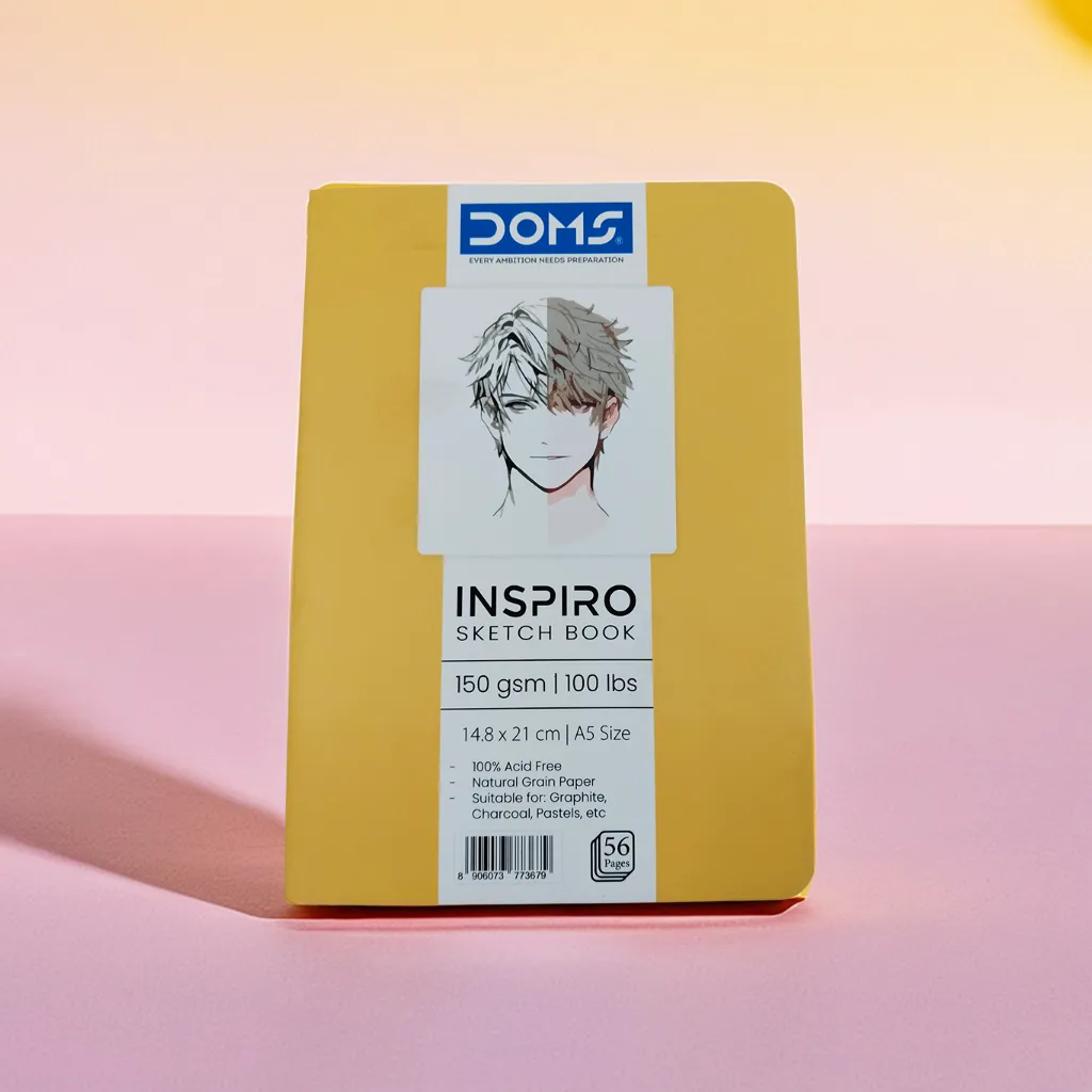 Doms Inspiro Sketch Book | 150 gsm | 14.8 x 21 cm| 56 pages.